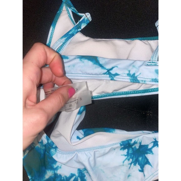 Brand new never worn SHEIN green tie dye bikini size small - Picture 5 of 5